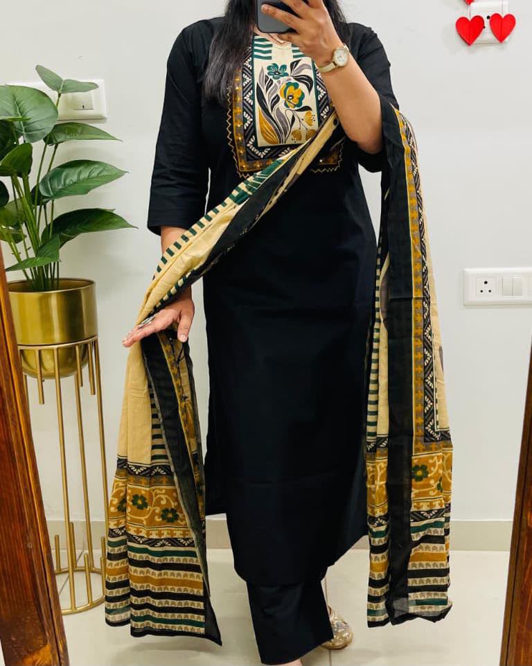 Kurta
  Pant &
  Dupatta Set – Kurti
  Pant
  Dupatta