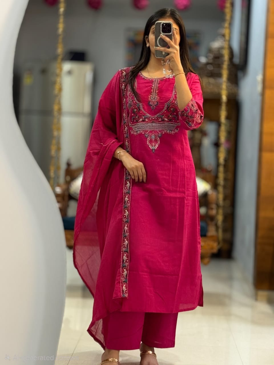 Kurta
  Pant &
  Dupatta Set – Kurti
  Pant
  Dupatta