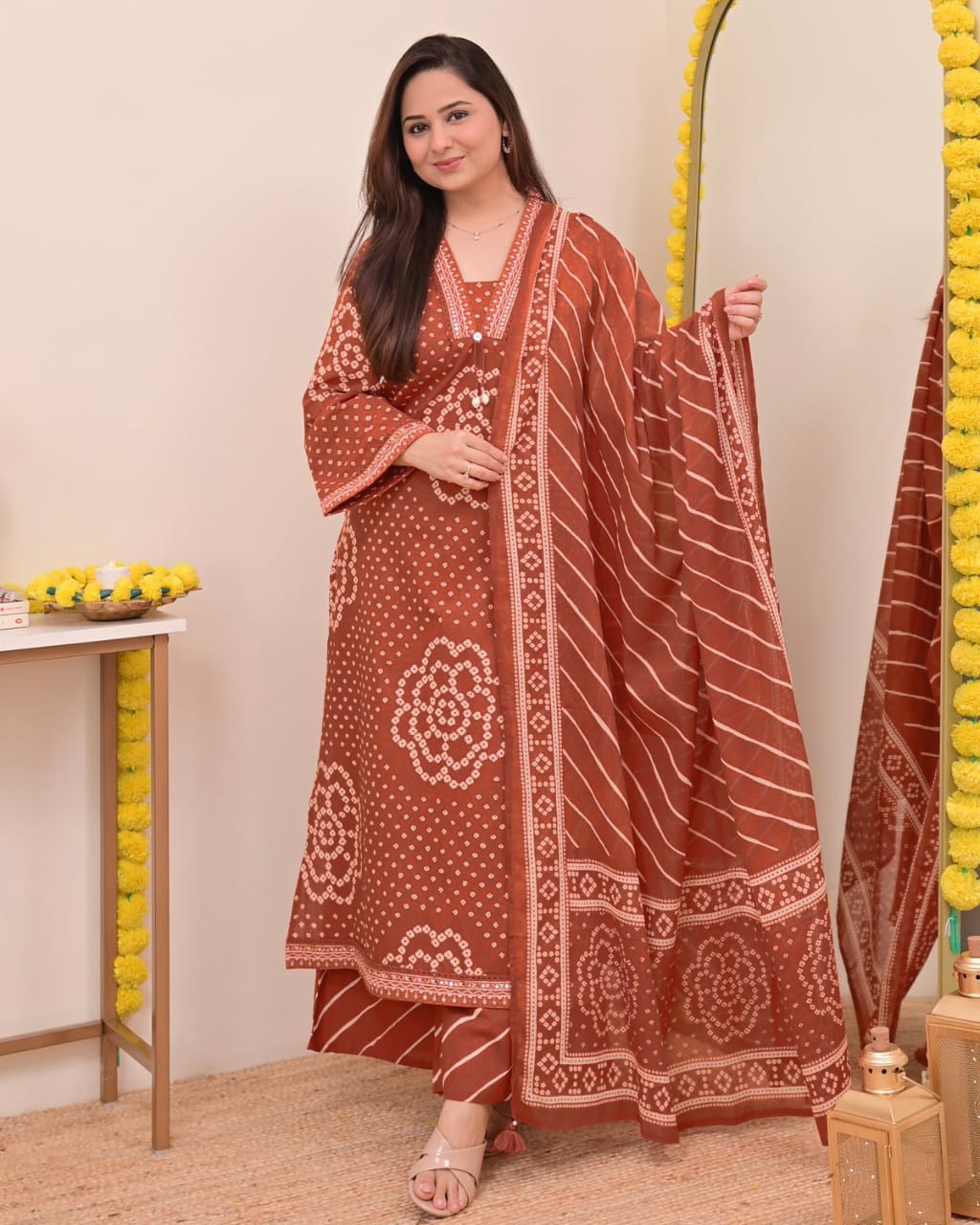 Kurta
  Pant &
  Dupatta Set – Kurti
  Pant
  Dupatta