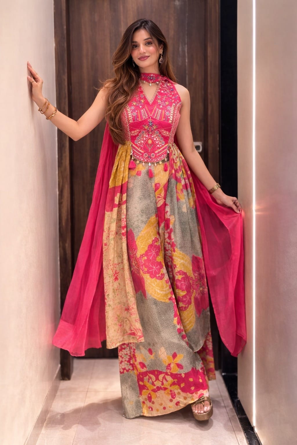 Ethnic Wear – Western Style Top/Shrug Pant Dupatta