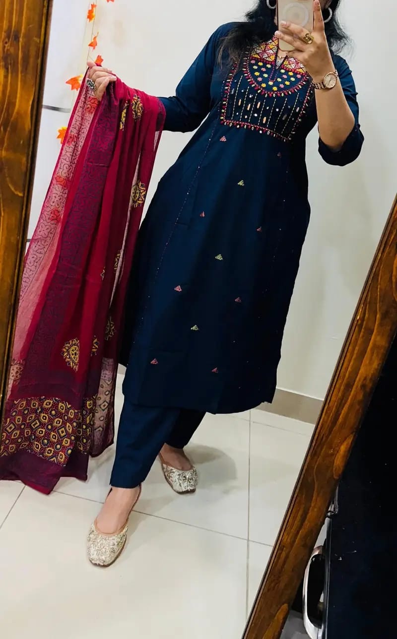 Kurta
  Pant &
  Dupatta Set - Kurti
  Pant
  Dupatta